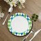 Blue and Green Checkered Golf Party Paper Plates 8 Count for Birthday or Sports Events